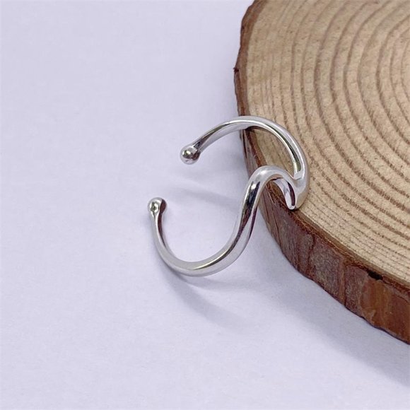 Wave Ring Bohemian Copper Sliver Plated - Picture 2 of 3